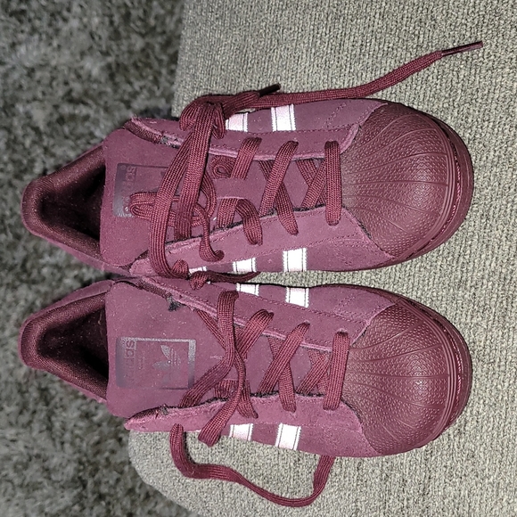 Maroon Addias Shell Toe BigBoy Sneaker - Picture 3 of 6